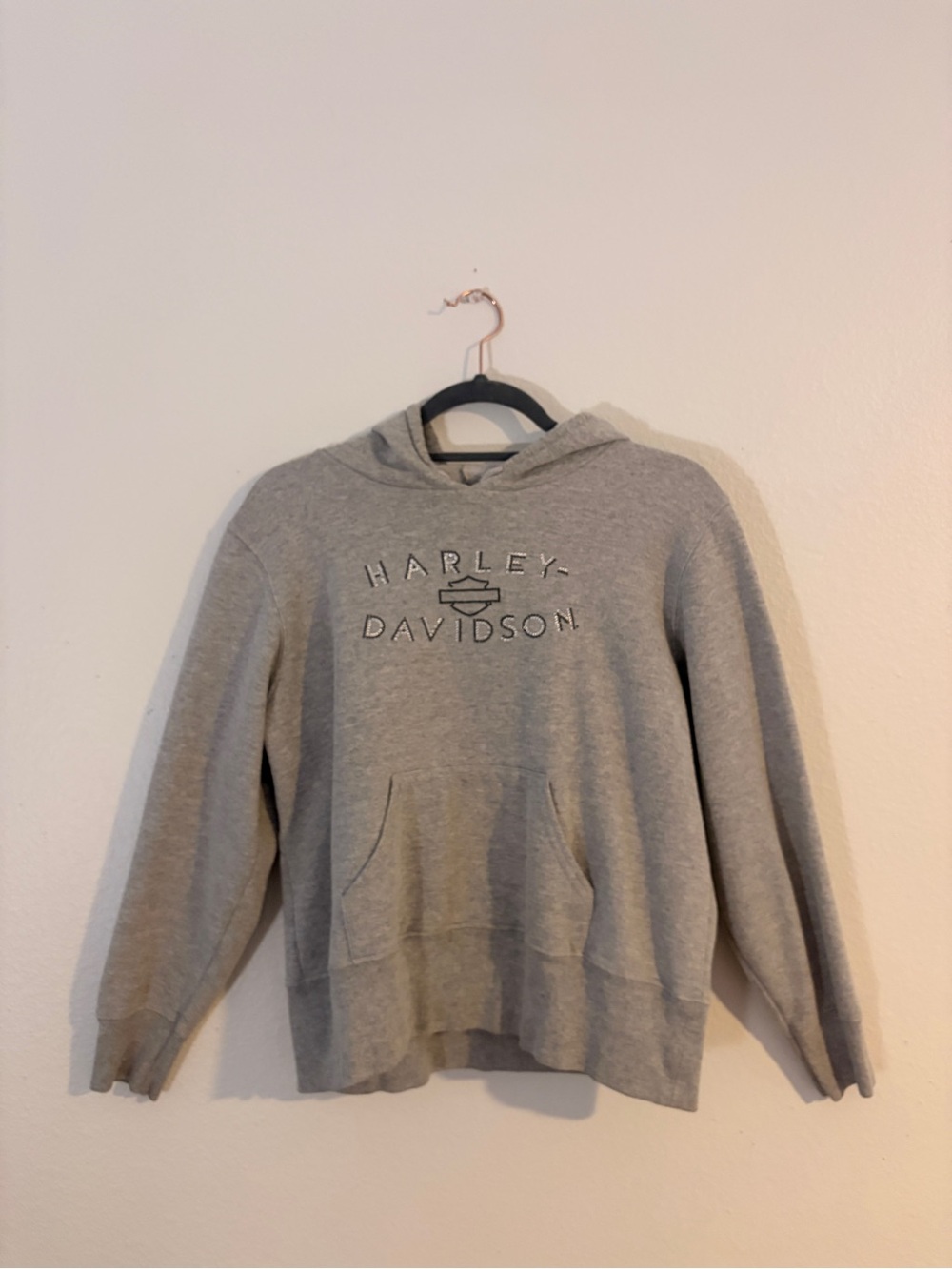 Harley-Davidson Seminole Sanford FL Gray Rhinestone Hoodie – Size L